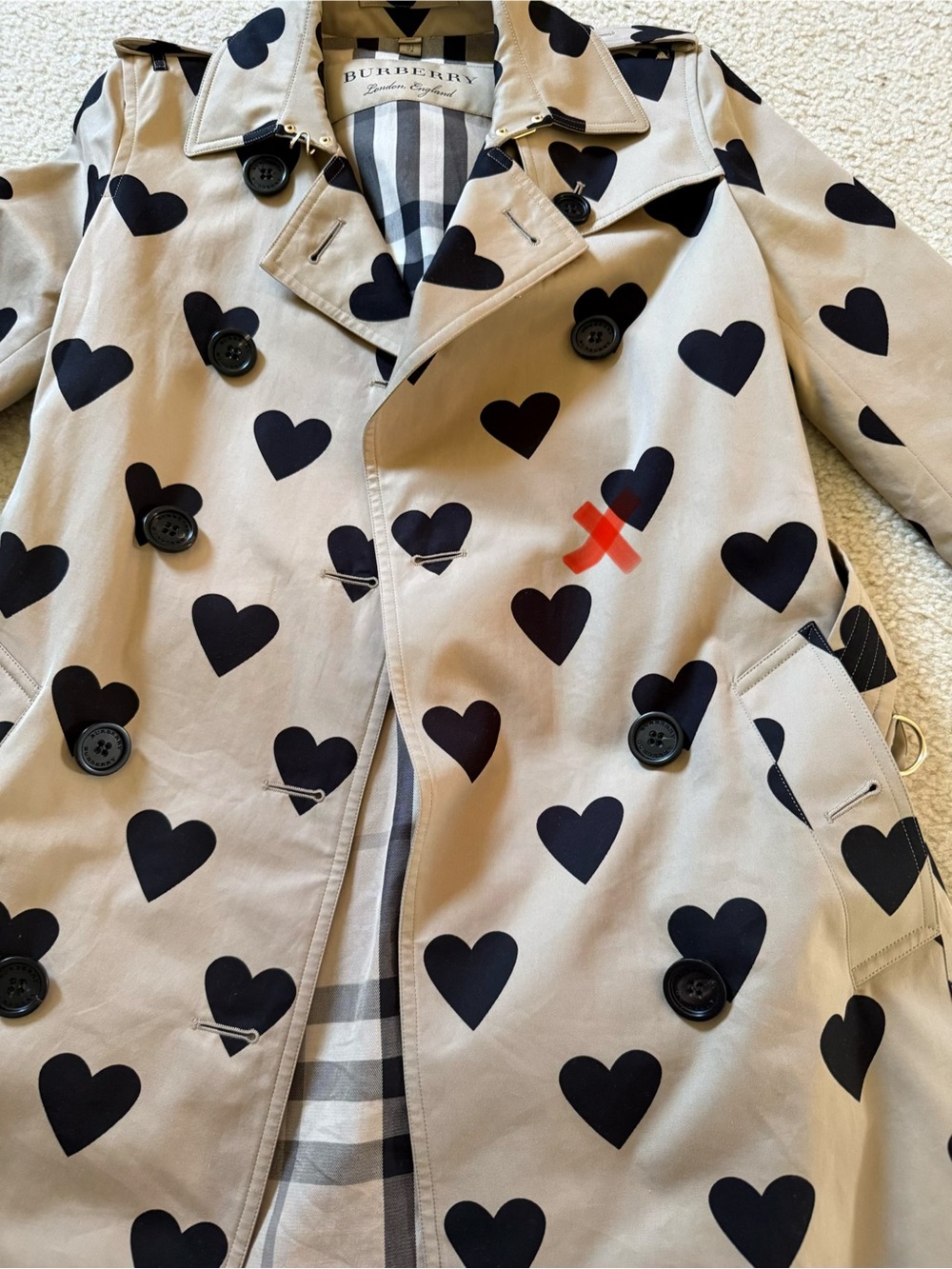 Burberry Heart Trench Coat size 4 - Picture 3 of 6